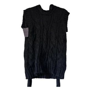 NWT PRADA GIROCOLLO SM MOHAIR TRECCE F SWEATERVEST